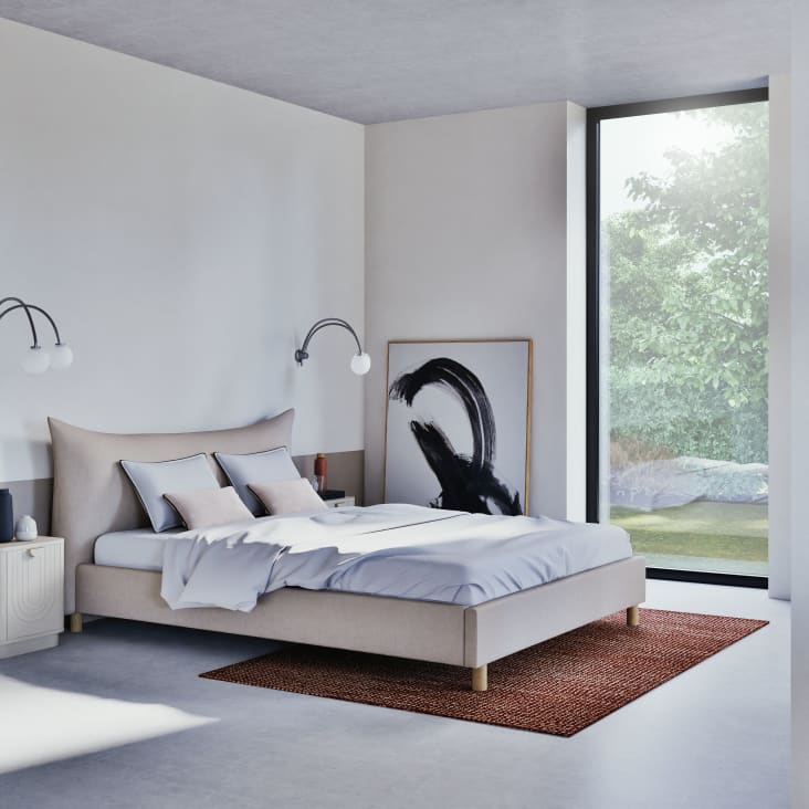 Maisons Du Monde Fergus - Cama Beige 160x200