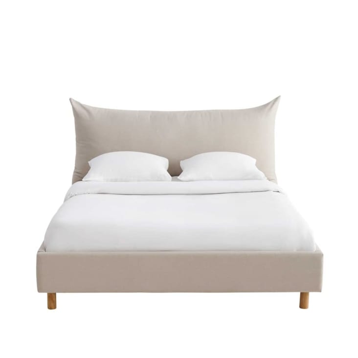 Maisons du Monde Fergus - Cama beige 160x200