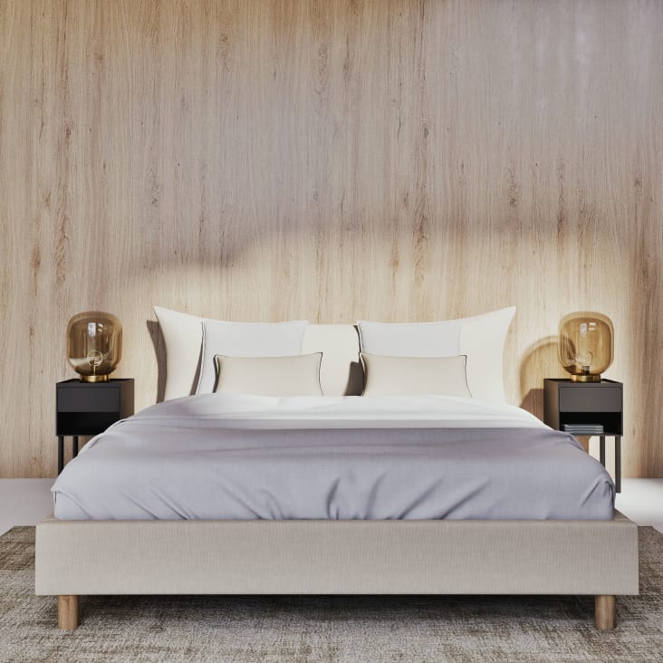 Maisons Du Monde Fergus - Cama Beige 180x200