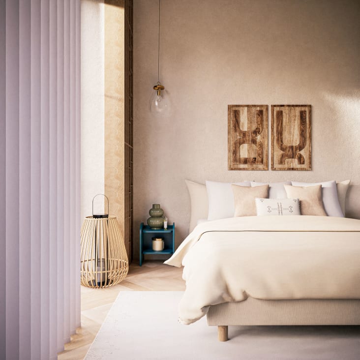 Maisons Du Monde Fergus - Cama Beige 180x200