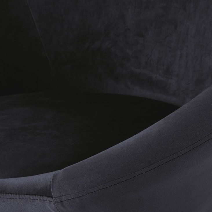 Maisons Du Monde Hipop - Sillón De Terciopelo Negro