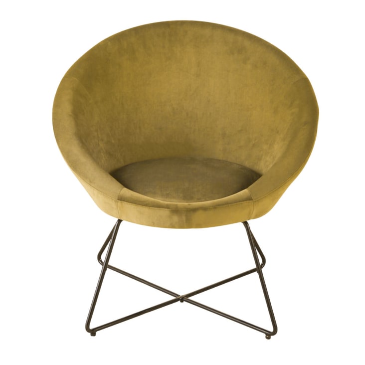 Maisons Du Monde Hipop - Sillón De Terciopelo Ocre