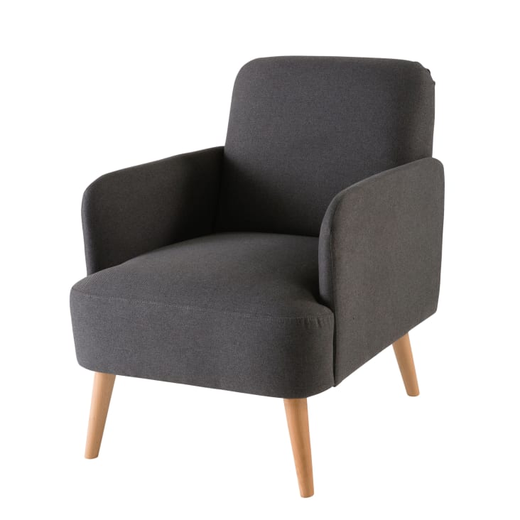 Maisons du Monde Honey - Sillón gris antracita