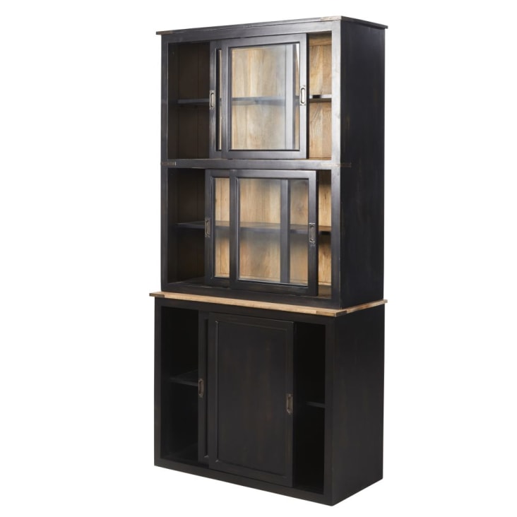 Maisons Du Monde Indies - Vitrina Negra De 6 Puertas