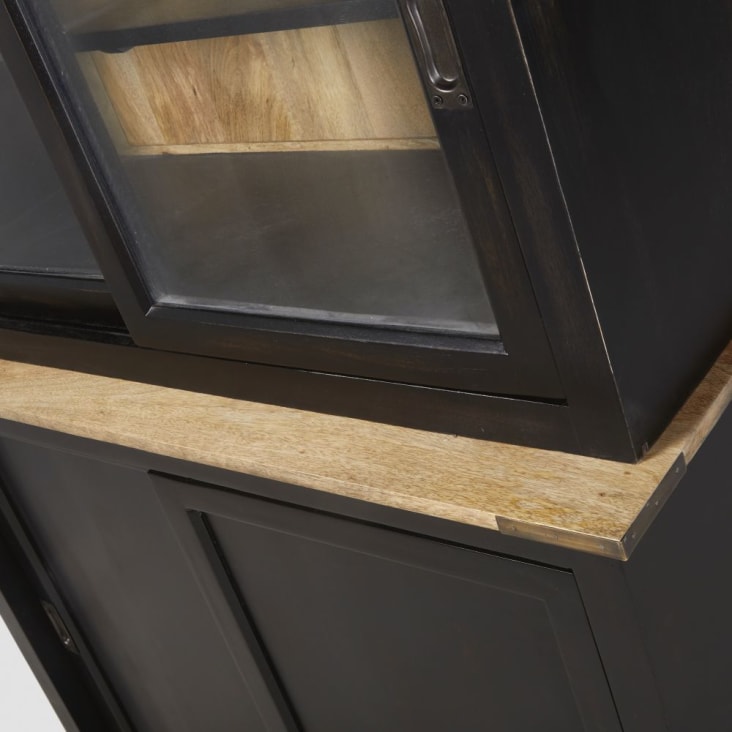 Maisons Du Monde Indies - Vitrina Negra De 6 Puertas