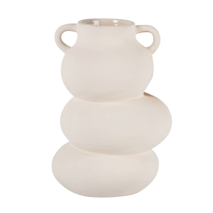 Maisons du Monde Jarrón de gres beige Alt. 22