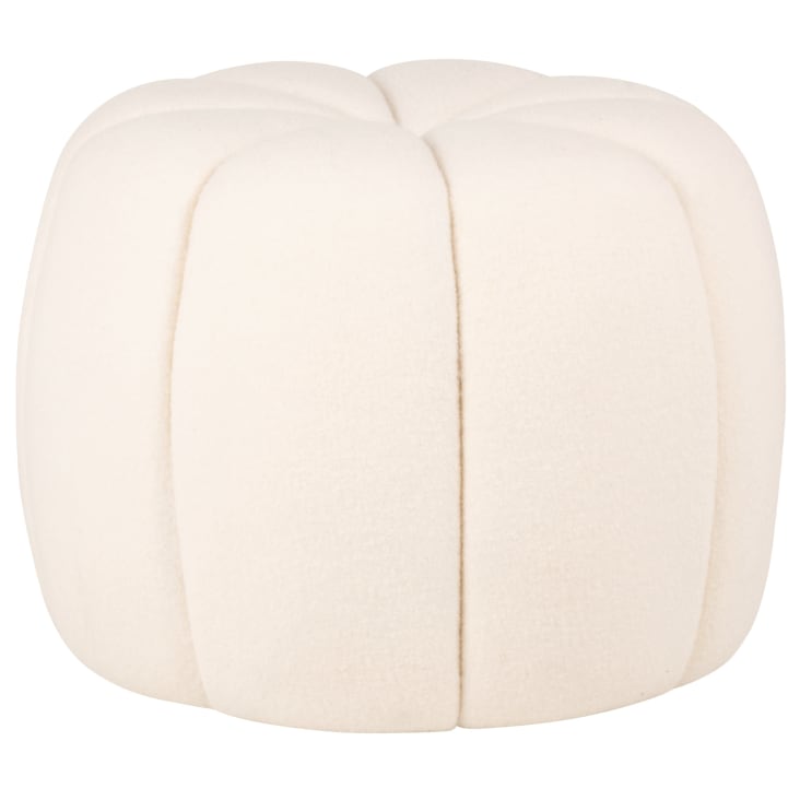 Maisons du Monde Louanie - Puf de lana color crudo