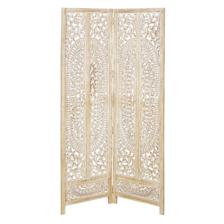 Maisons du Monde MANEL - Biombo esculpido marrón