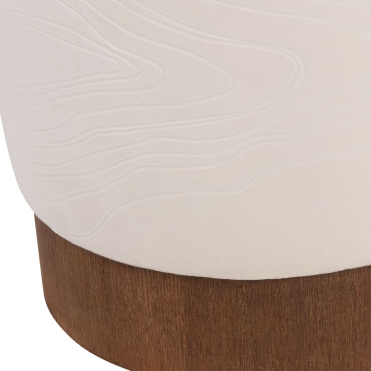 Maisons Du Monde MARYSE - Puf Redondo Blanco Roto