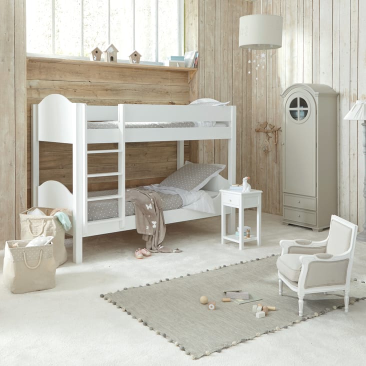 Maisons Du Monde Mesita De Noche 1 Cajón Blanca