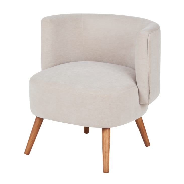 Maisons du Monde Minus - Sillón de terciopelo gris