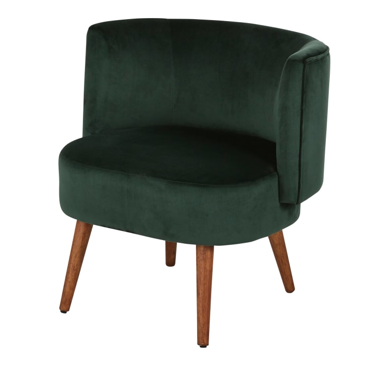 Maisons du Monde Minus - Sillón de terciopelo verde