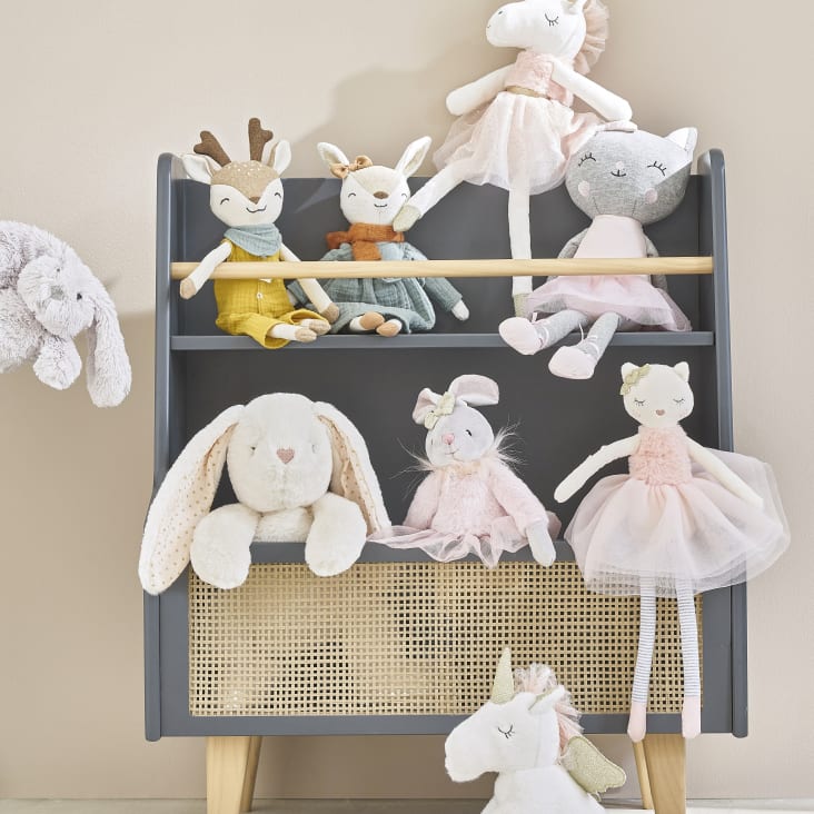 Maisons Du Monde Muñeco Gato Rosa Blanco Y Dorado