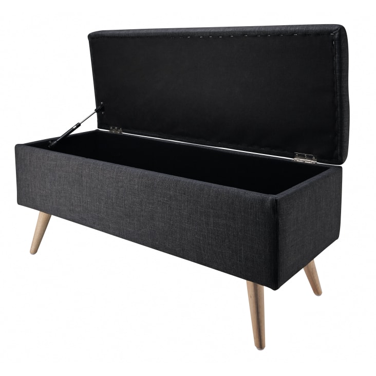 Maisons Du Monde OLIVER - Banco Baúl Gris Antracita