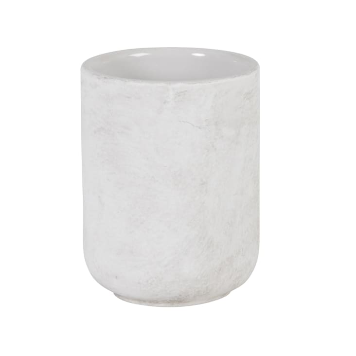 Maisons du Monde Oulu - Vaso de porcelana blanca