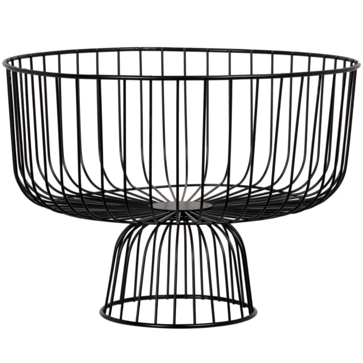 Maisons du Monde Papelera de metal negro