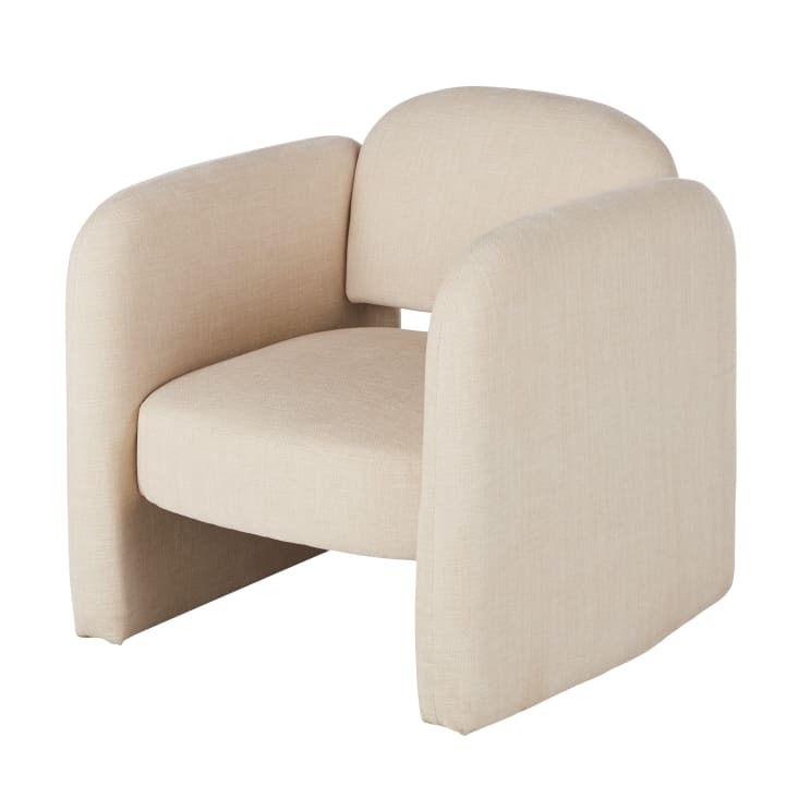 Maisons du Monde People - Sillón de tela beige