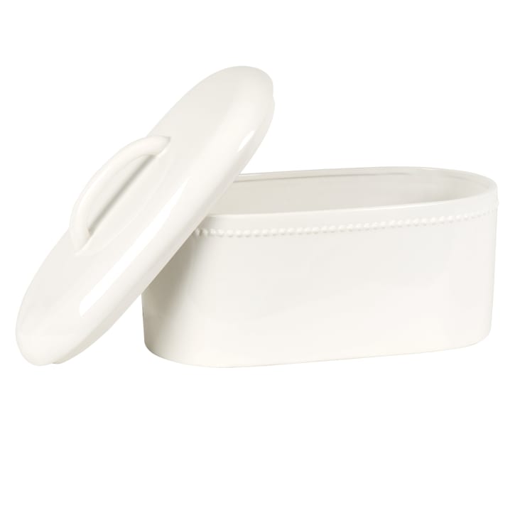 Maisons Du Monde Perles - Panera De Loza Blanco