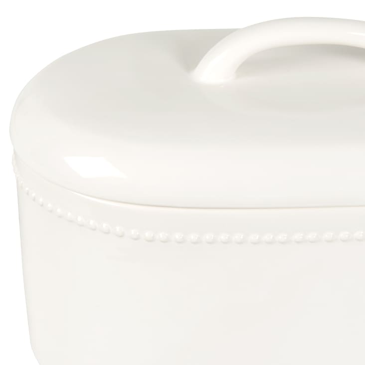 Maisons Du Monde Perles - Panera De Loza Blanco