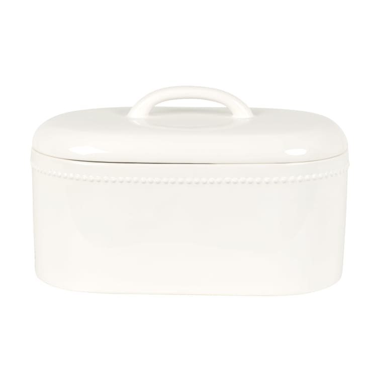 Maisons du Monde Perles - Panera de loza blanco