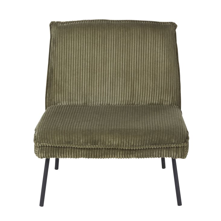 Maisons Du Monde Samir - Sillón De Pana Verde Caqui