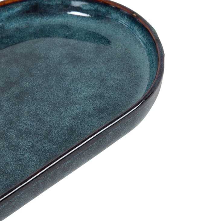 Maisons Du Monde Tamaki - Bandeja De Cerámica Azul
