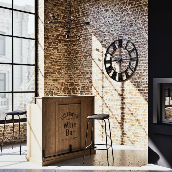 Maisons Du Monde TEXAS - Reloj De Metal Negro D.88