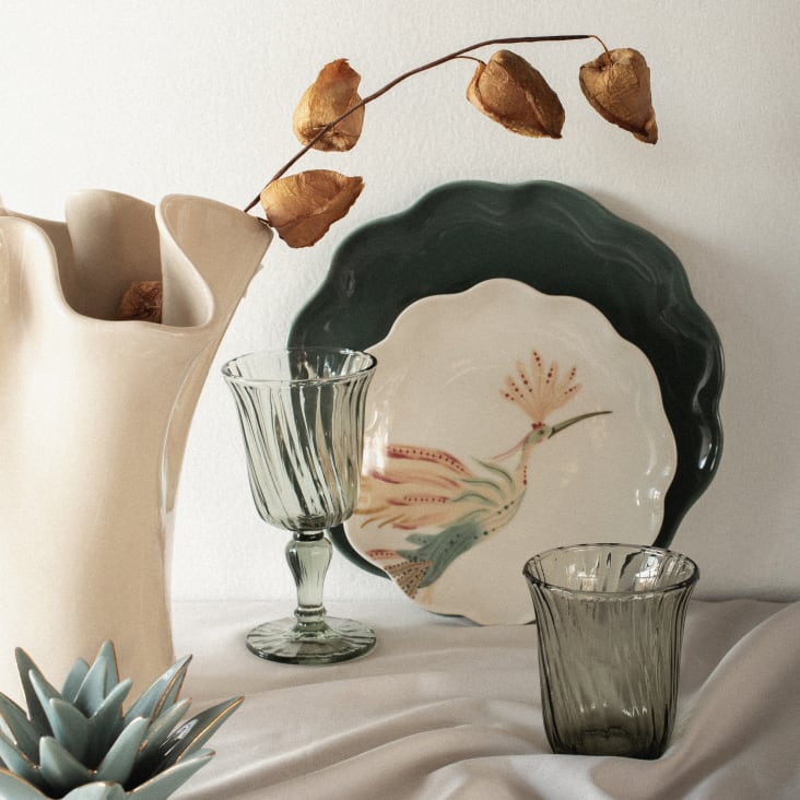 Maisons Du Monde Twist - Vaso En Vidrio Verde