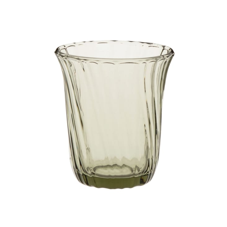 Maisons du Monde Twist - Vaso en vidrio verde