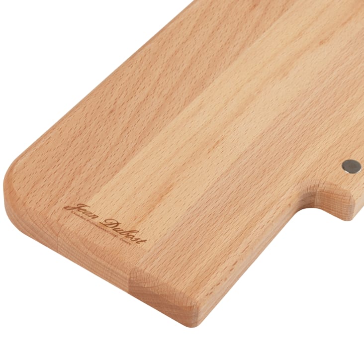 Maisons Du Monde Maisons Du Monde X Jean Dubost - Tabla De Cortar De Madera Y Cuchillo De Acero Inoxidable De 24x16 Cm