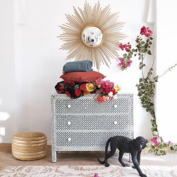 Maisons Du Monde ZIRA - Estatua De Mono Negro L.67