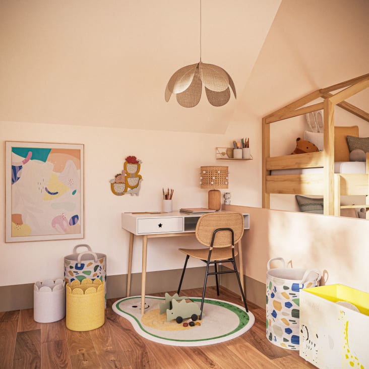 Maisons Du Monde Zoo - Cesta De Algodón Multicolor