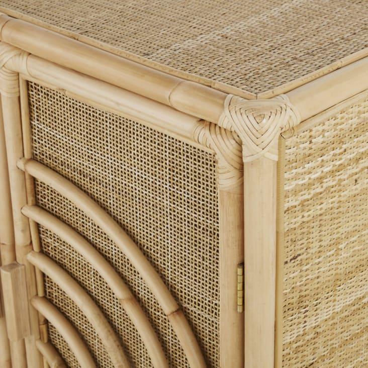 Maisons Du Monde Malaga - Cajonera Con 2 Puertas De Rejilla De Ratán