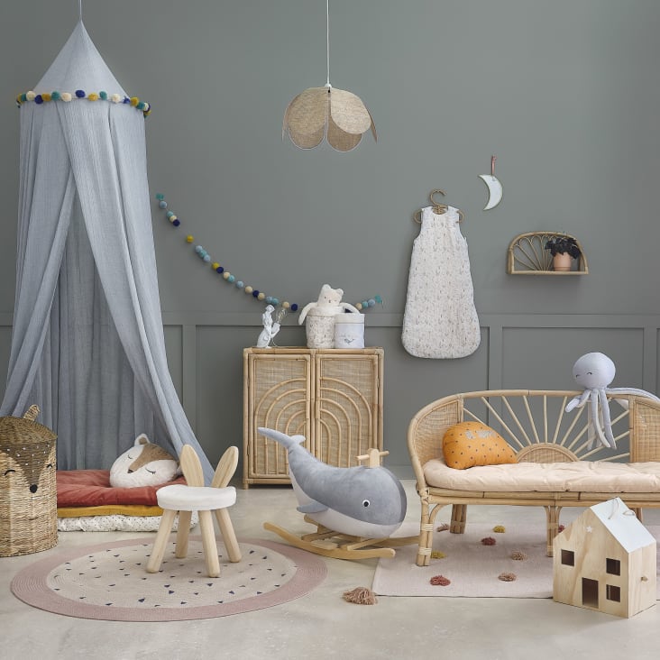 Maisons Du Monde Malaga - Cajonera Con 2 Puertas De Rejilla De Ratán