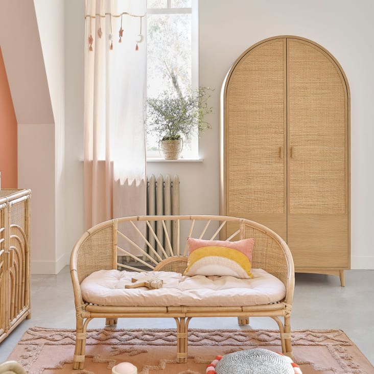 Maisons Du Monde Malaga - Guardarropa Con 2 Puertas De Rejilla De Ratán
