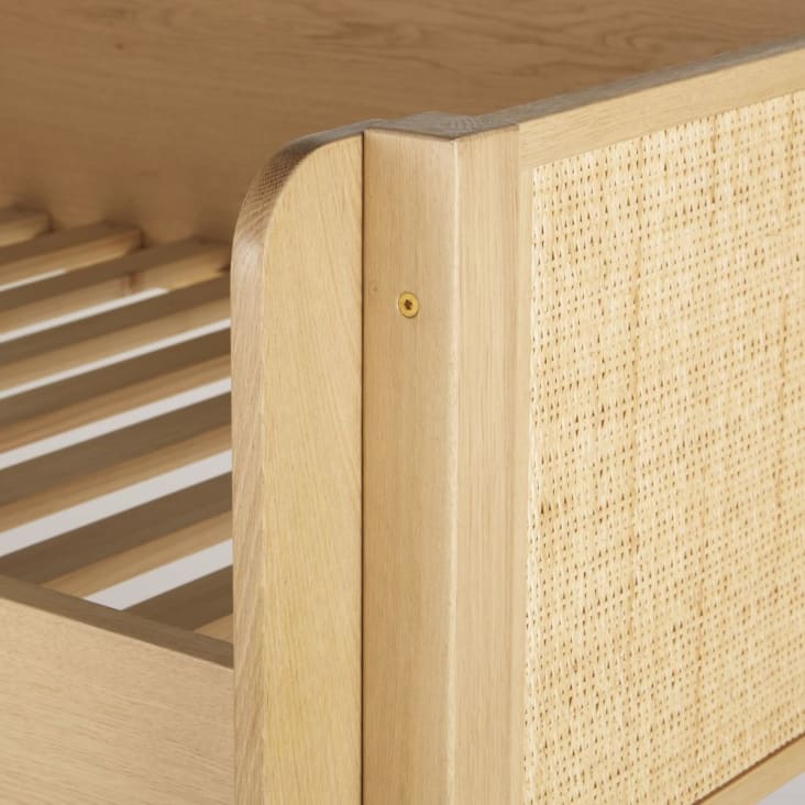 Maisons Du Monde Malaga - Litera Con Cajón De Ratán Trenzado 90x190