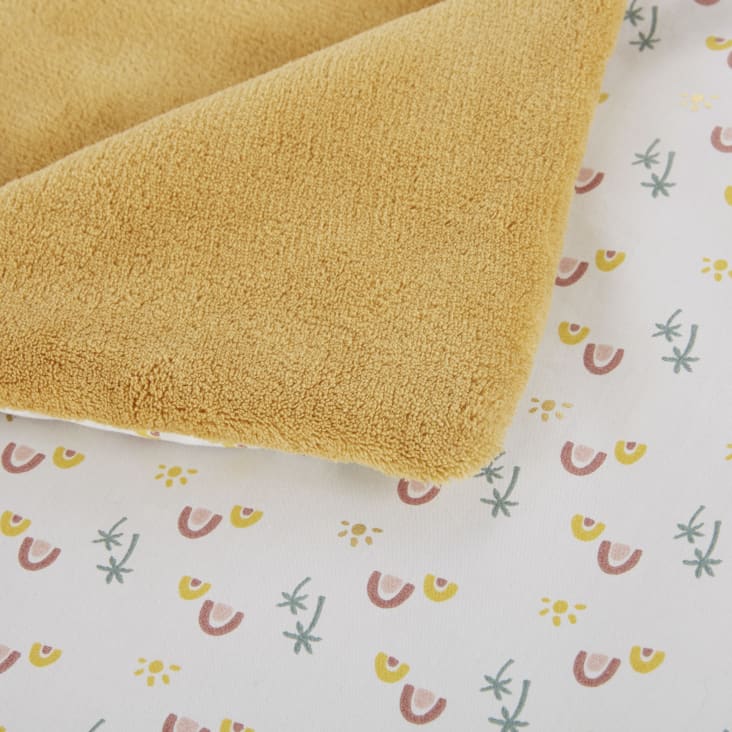 Maisons Du Monde Malaga - Manta Para Bebé De Algodón Con Palmeras Y Arcoíris Multicolores