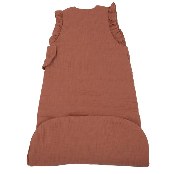 Maisons Du Monde Malaga - Saco De Dormir Evolutivo Para Bebé De Algodón Orgánico Terracota Y Bordado Dorado