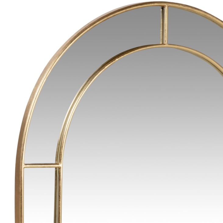 Maisons Du Monde MALAYA - Espejo De Arcada En Metal Dorado 70x100