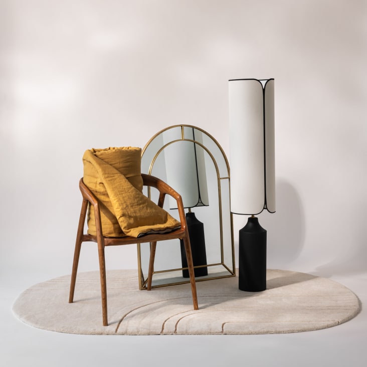 Maisons Du Monde MALAYA - Espejo De Arcada En Metal Dorado 70x100