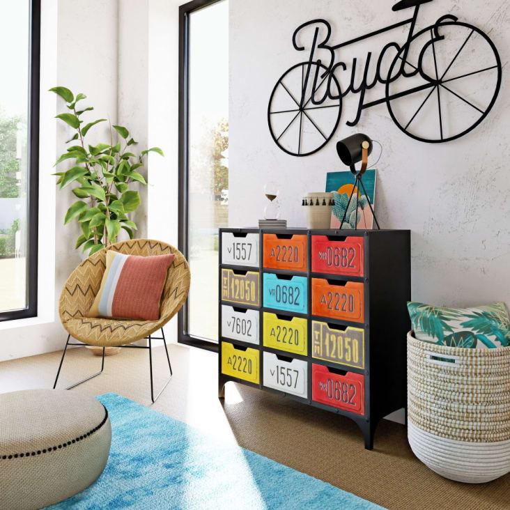 Maisons Du Monde Malcom - Lámpara Proyector Con Trípode De Metal Negro Dorado Y Marrón