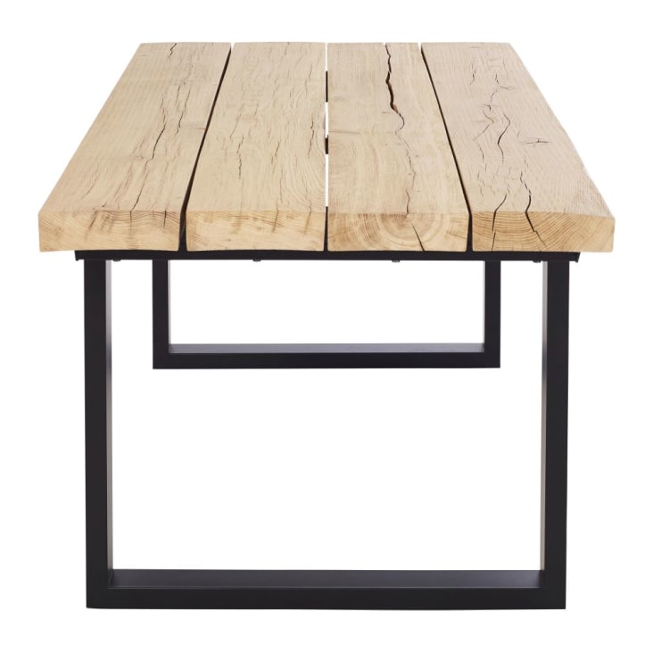 Maisons Du Monde Malouine - Mesa De Comedor Con Vigas De Roble Macizo Para 6/8 Personas L.180