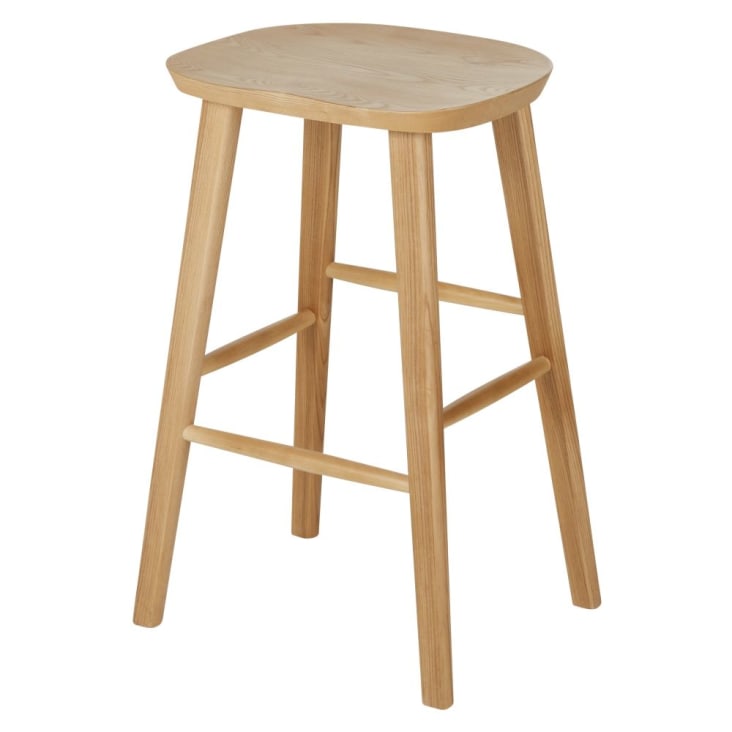 Maisons du Monde Mangrove - Silla de isla de cocina de madera de roble H65