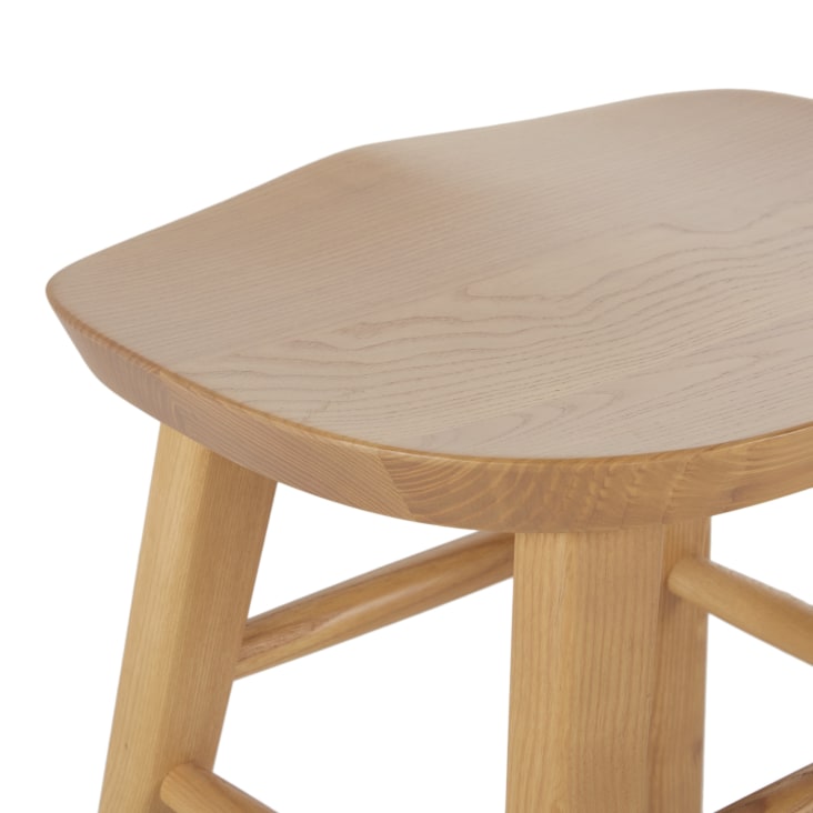 Maisons Du Monde Mangrove - Taburete De Madera De Fresno Natural Alt. 45