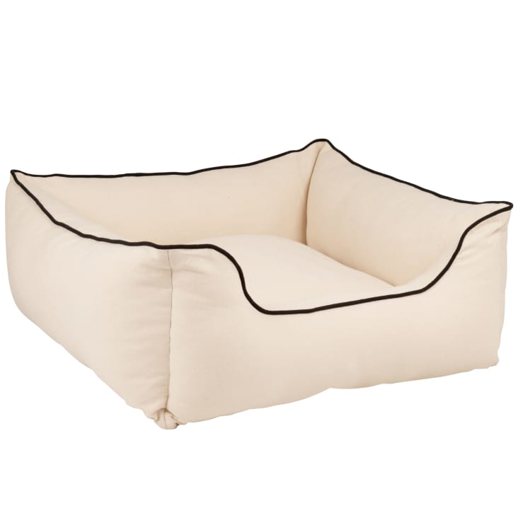 Maisons du Monde Manhattan - Cama para mascotas beige y negra