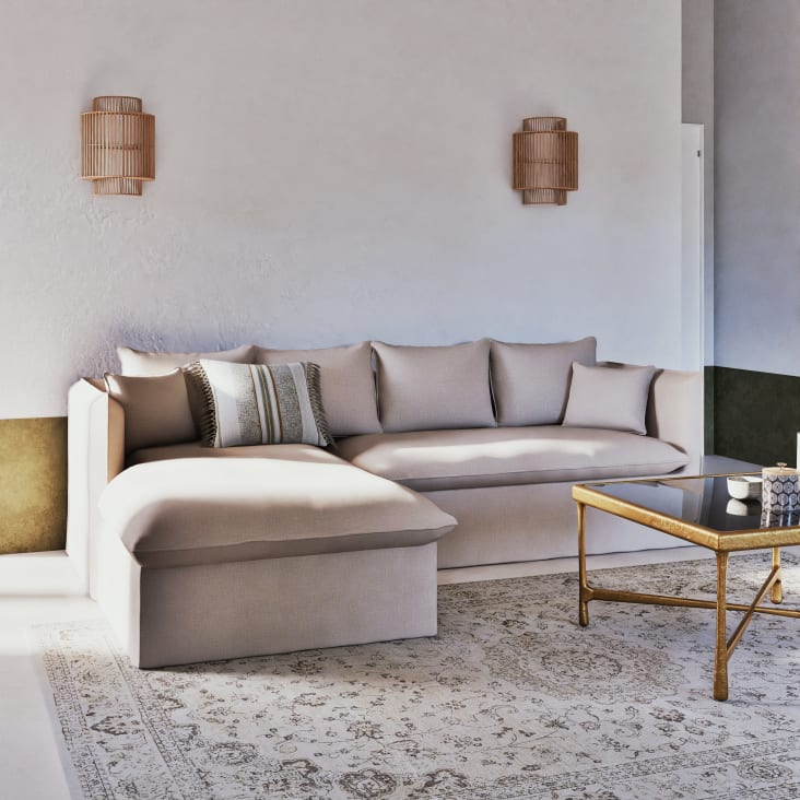 Maisons Du Monde Manolie - Aplique De Pared De Yute Y Metal