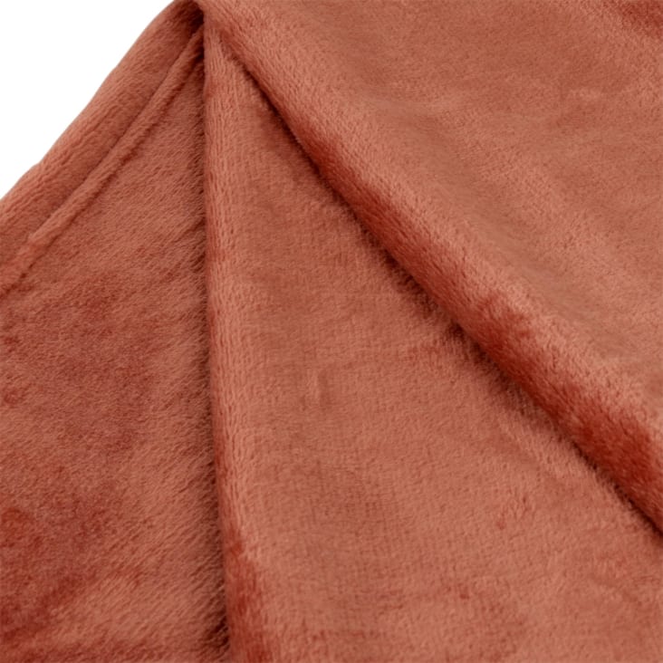 Maisons Du Monde Manta Brillantes De Poliéster Reciclado Naranja 230 X 150