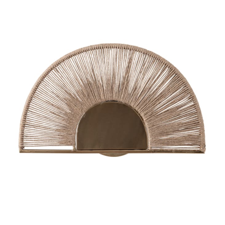 Maisons Du Monde Marbella - Aplique De Alambre Yute Y Metal Dorado