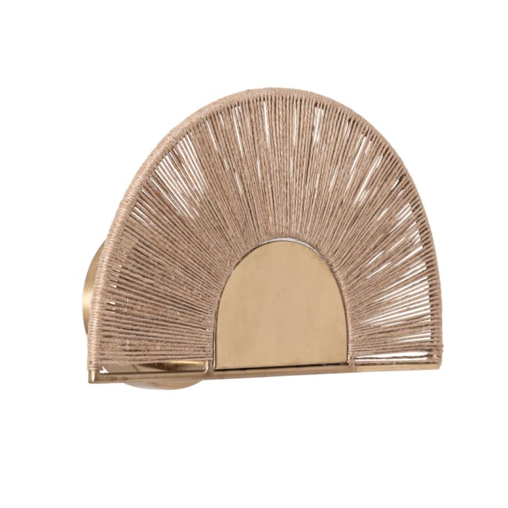 Maisons du Monde Marbella - Aplique de alambre yute y metal dorado