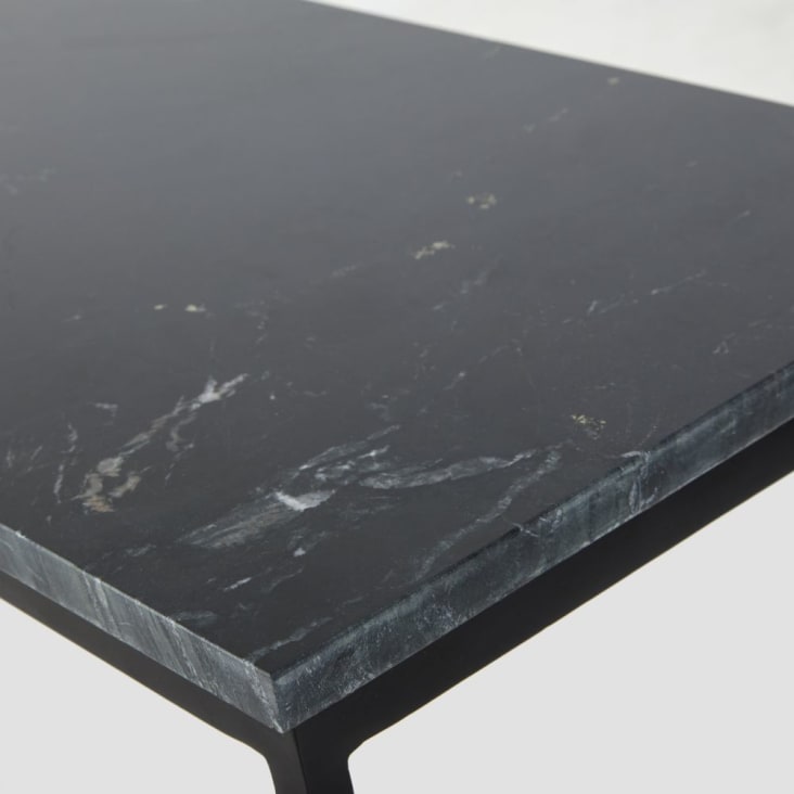 Maisons Du Monde Marble - Consola De Mármol Y Metal Negro